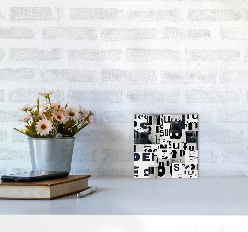 Black and White Typography Pair B Original4040 Black Frame