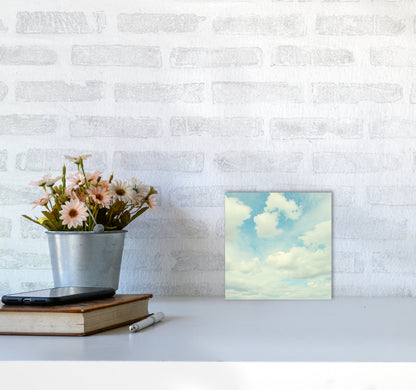 Square Cloud Art Print A4040 Black Frame