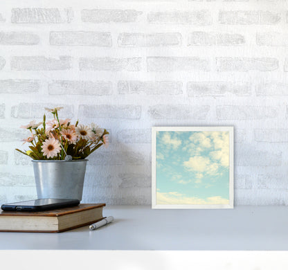 Square Cloud Art Print B4040 Oak Frame