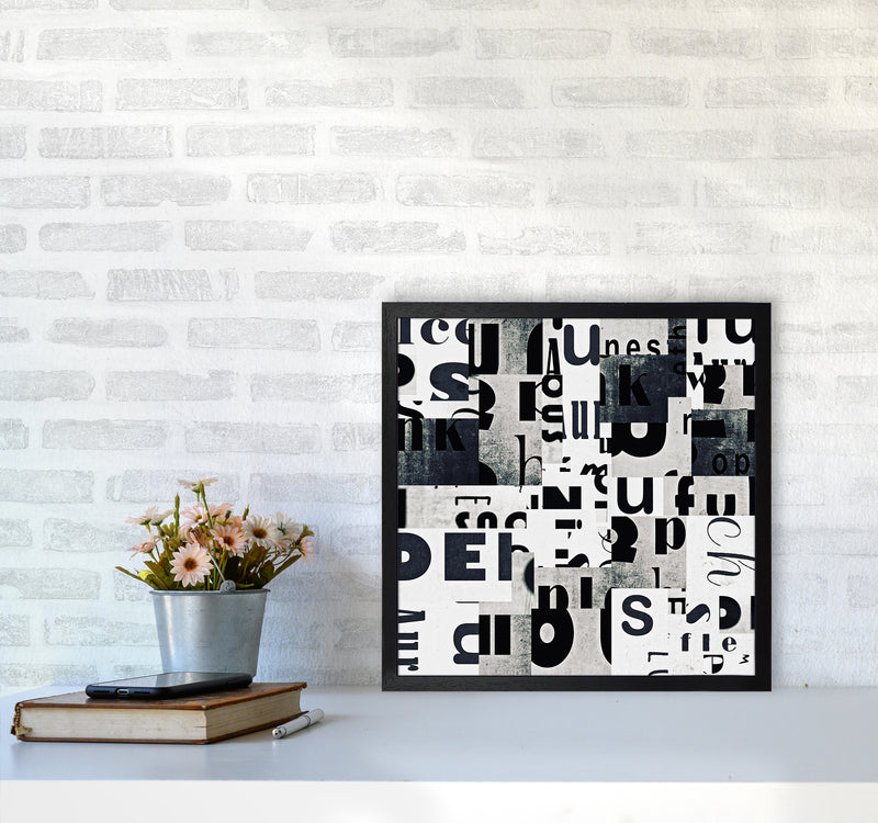 Black and White Typography Pair B Original5050 White Frame