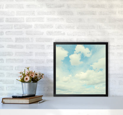Square Cloud Art Print A5050 White Frame