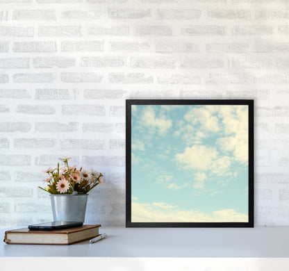 Square Cloud Art Print B5050 White Frame