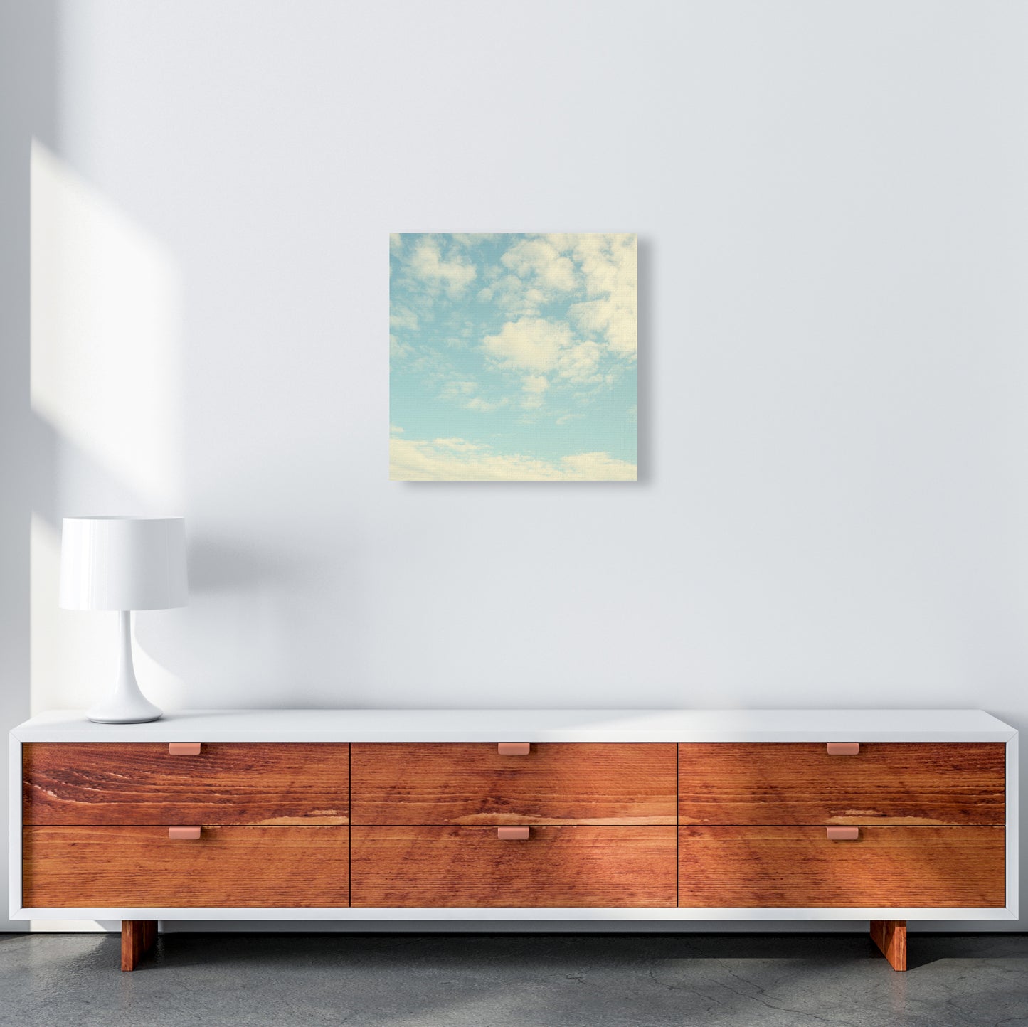 Square Cloud Art Print B 50x50 Canvas