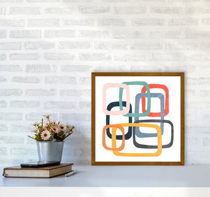 Mid Century Shapes Square Original5050 Print Only