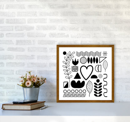 BW Scandi Shapes Square Original5050 Print Only