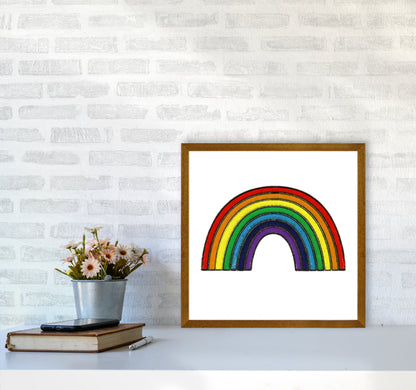 Square Rainbow Print on White5050 Print Only