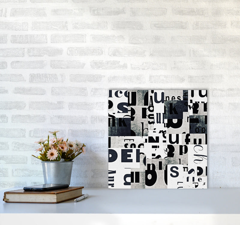 Black and White Typography Pair B Original5050 Black Frame