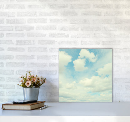 Square Cloud Art Print A5050 Black Frame