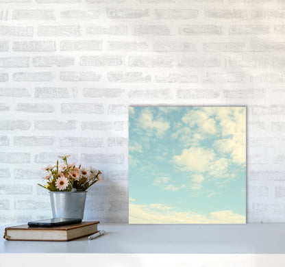 Square Cloud Art Print B5050 Black Frame