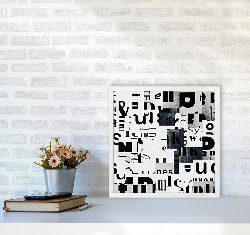 Black and White Typography Pair A Original5050 Oak Frame