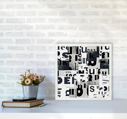 Black and White Typography Pair B Original5050 Oak Frame