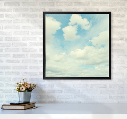 Square Cloud Art Print A6060 White Frame