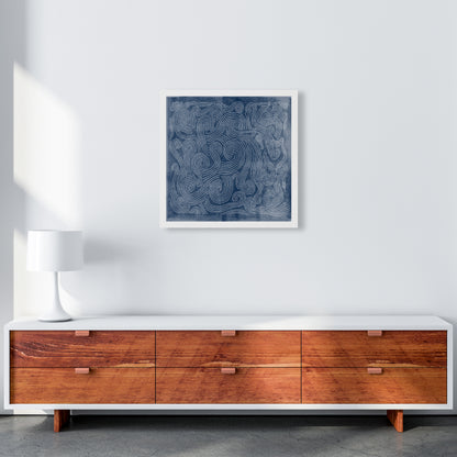 Square Blue Waves Abstract Wall 60x60 Canvas