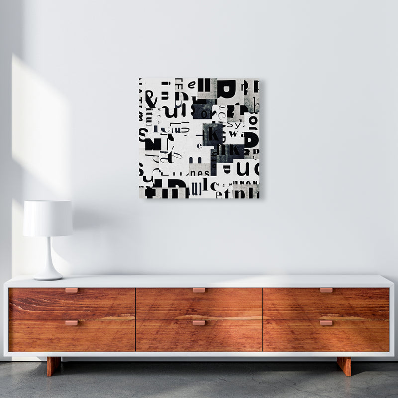 Black and White Typography Pair A Original 60x60 Canvas