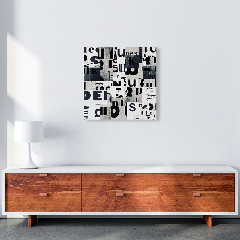 Black and White Typography Pair B Original 60x60 Canvas