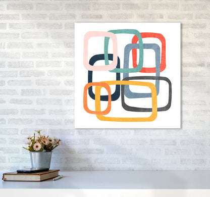 Mid Century Shapes Square Original6060 Black Frame