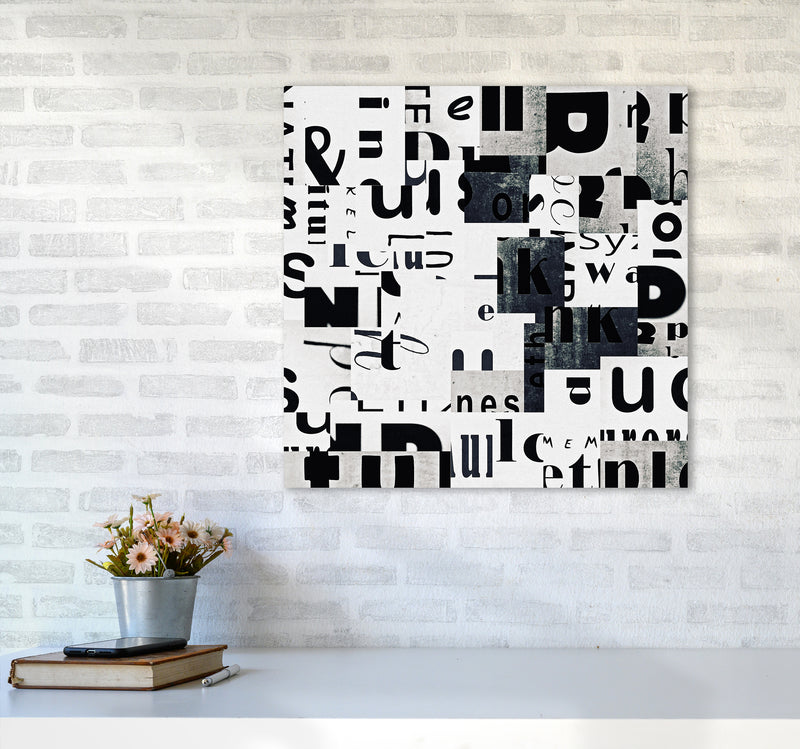 Black and White Typography Pair A Original6060 Black Frame