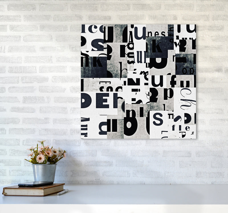 Black and White Typography Pair B Original6060 Black Frame