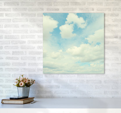 Square Cloud Art Print A6060 Black Frame
