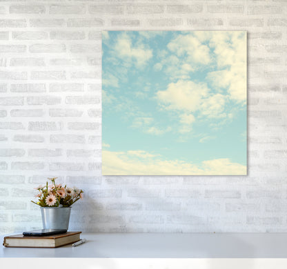 Square Cloud Art Print B6060 Black Frame