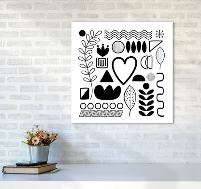 BW Scandi Shapes Square Original6060 Black Frame