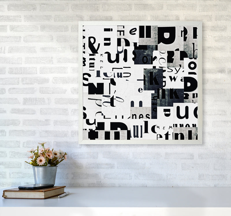 Black and White Typography Pair A Original6060 Oak Frame