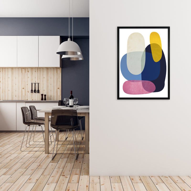 Abstract Pebbles 2 Original A1 White Frame