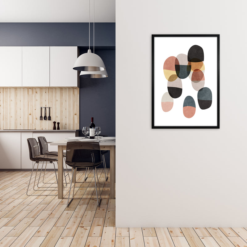 Abstract Shapes Art Original A1 White Frame