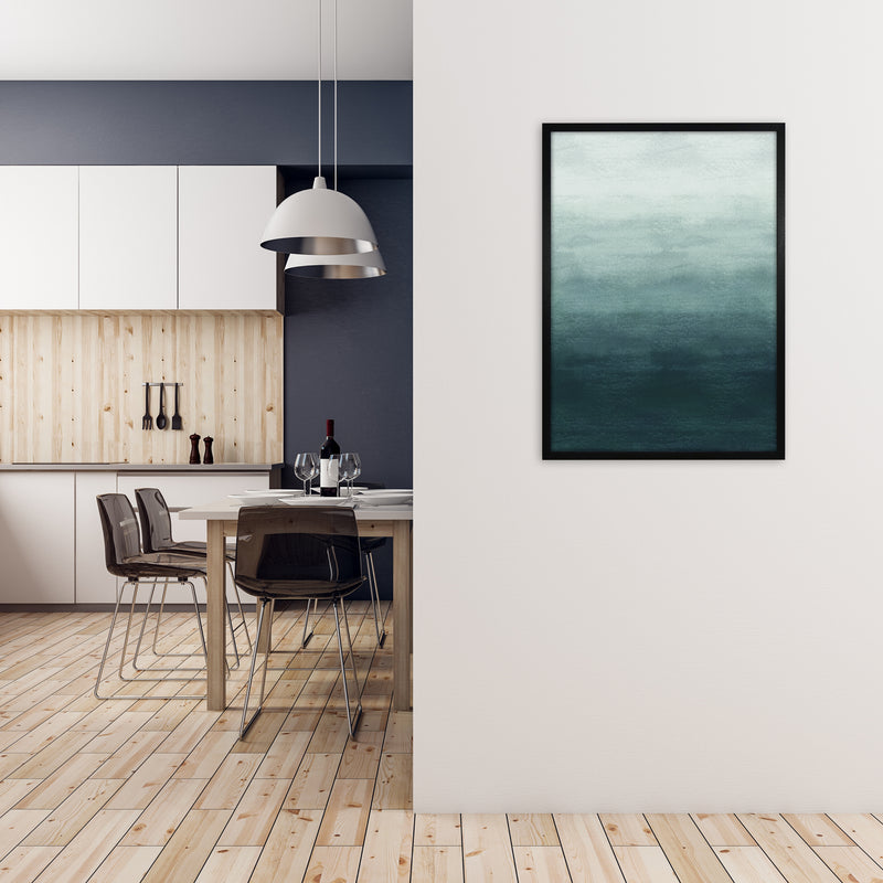 Blue Gradiant Painting Original A1 White Frame