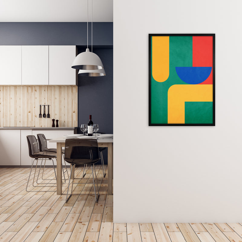 Abstract Pair Left Original B A1 White Frame