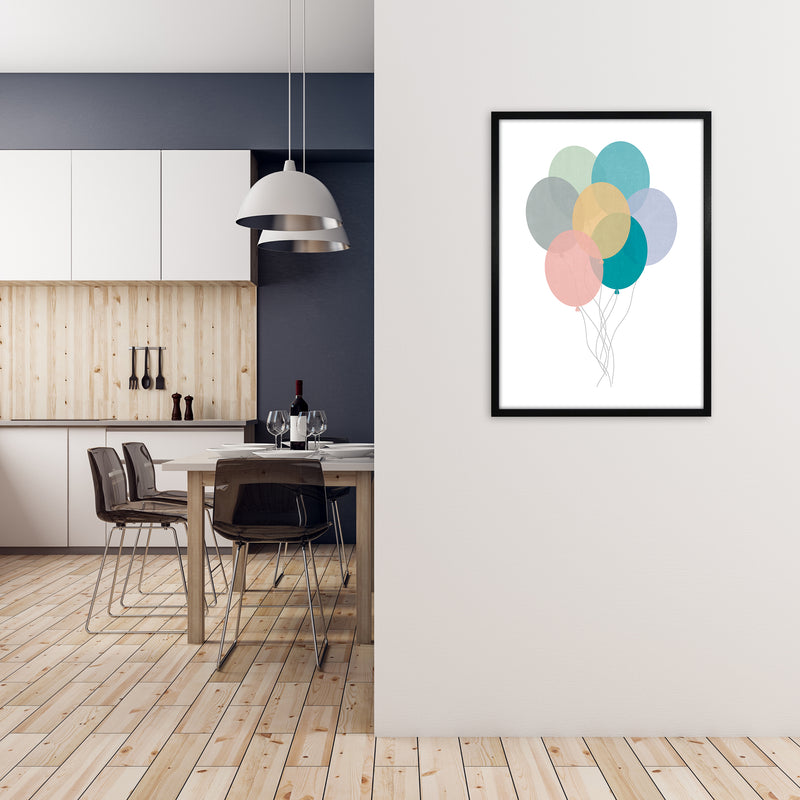 Nursery Collection Balloons A1 White Frame
