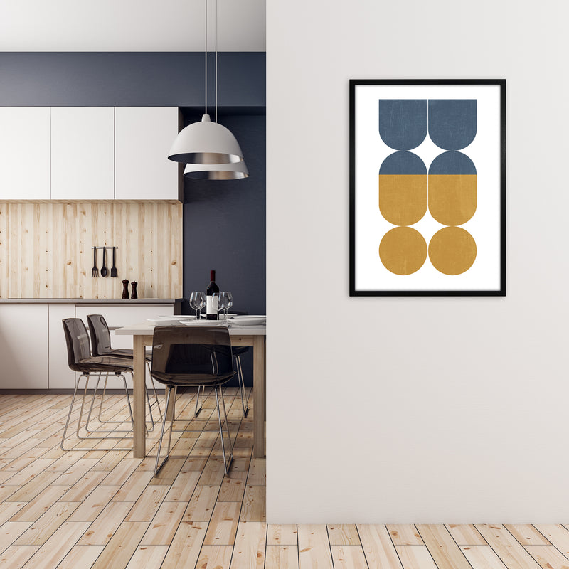 Abstract Art B Modern Contemporary Art Print by Print Punk Studio A1 White Frame