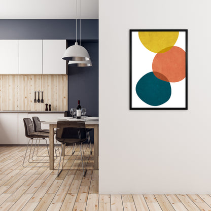 Abstract Shapes Prints B A1 White Frame