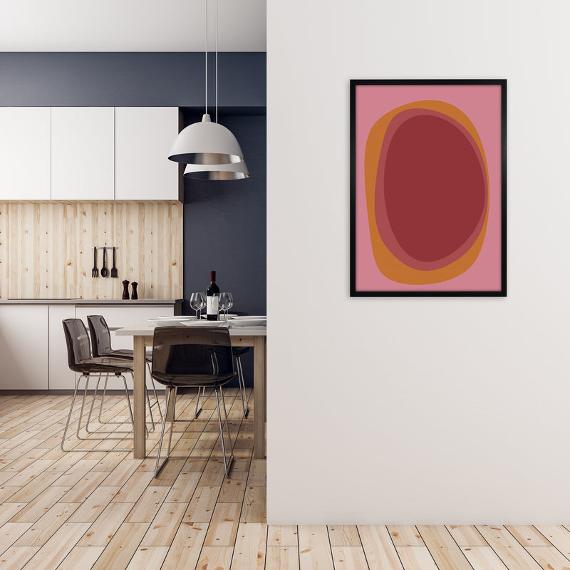 Colourful Bright Abstract Wall Art Print B A1 White Frame