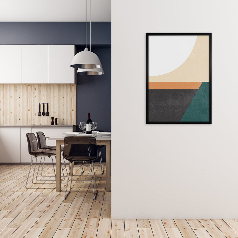 Colourful Mid Century Modern Print A A1 White Frame