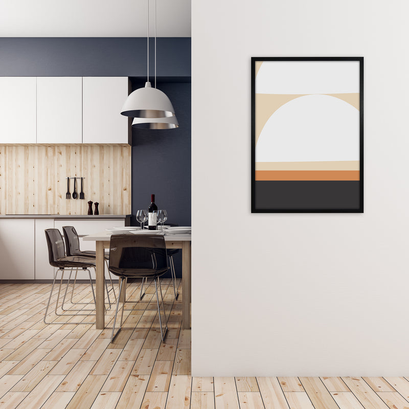 White Abstract Shapes A Original A1 White Frame