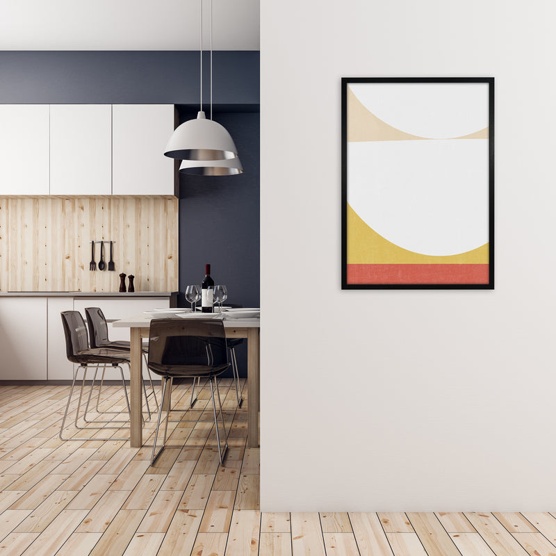 Shapes Colour Abstract B Original A1 White Frame