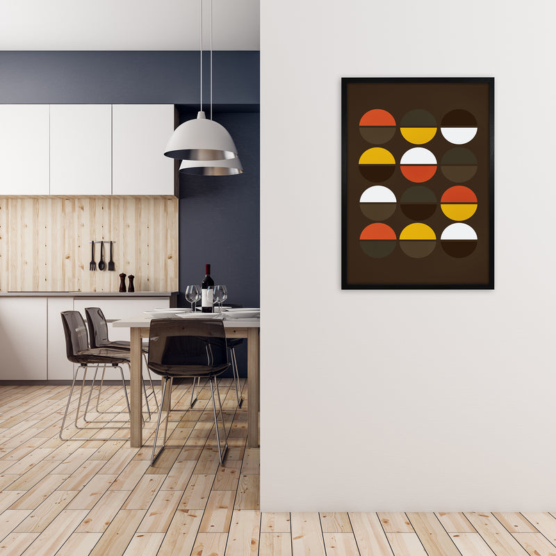 Set of Retro 70s Prints A A1 White Frame