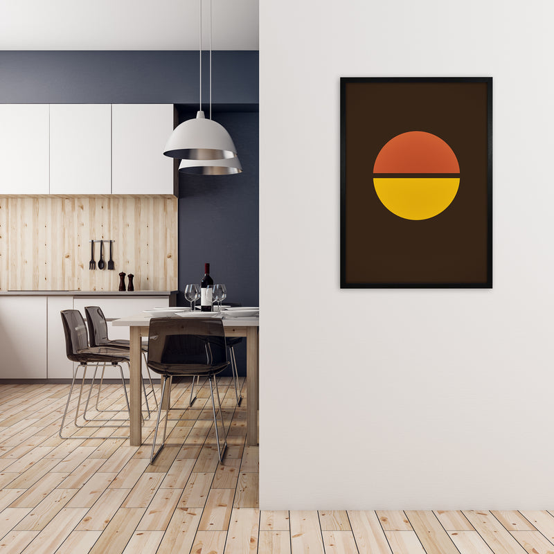 Set of Retro 70s Prints B A1 White Frame