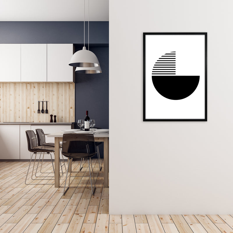 Mid Century Black Original A1 White Frame