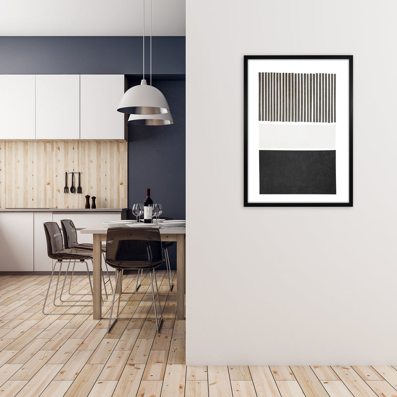 Mid Century Modern Art Original A1 White Frame