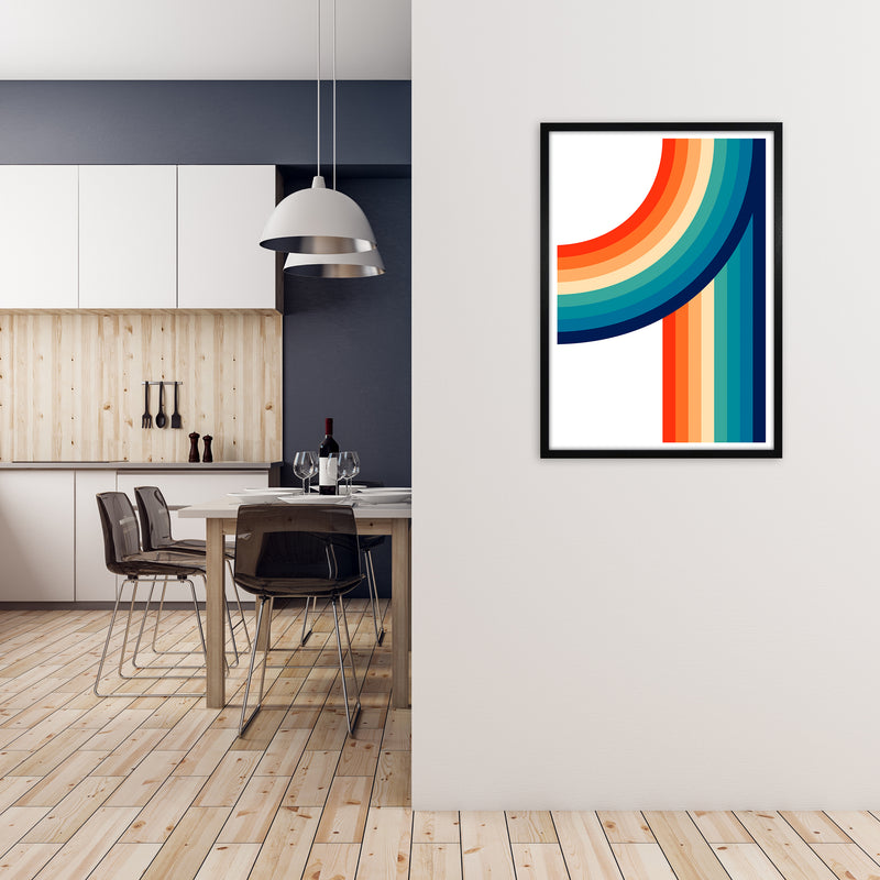 Rainbow Curve Two Original A1 White Frame