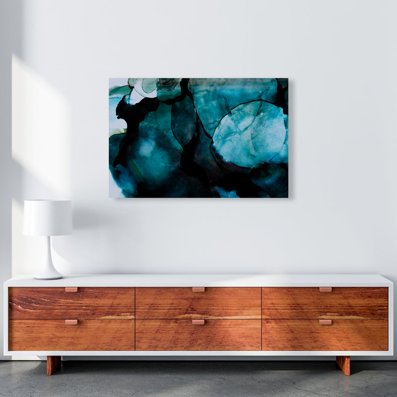 Dark Blue Watercolor Original A1 Canvas