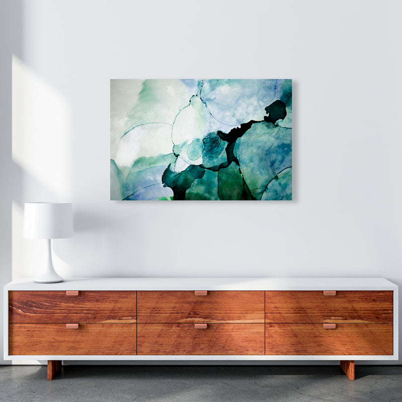 Green Blue Watercolor Art Original A1 Canvas