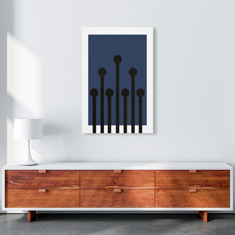 Black and Blue Scandinavian Art A1 Canvas