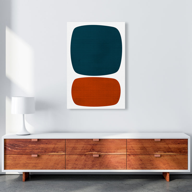 Blue and Orange Mid Century A1 Canvas