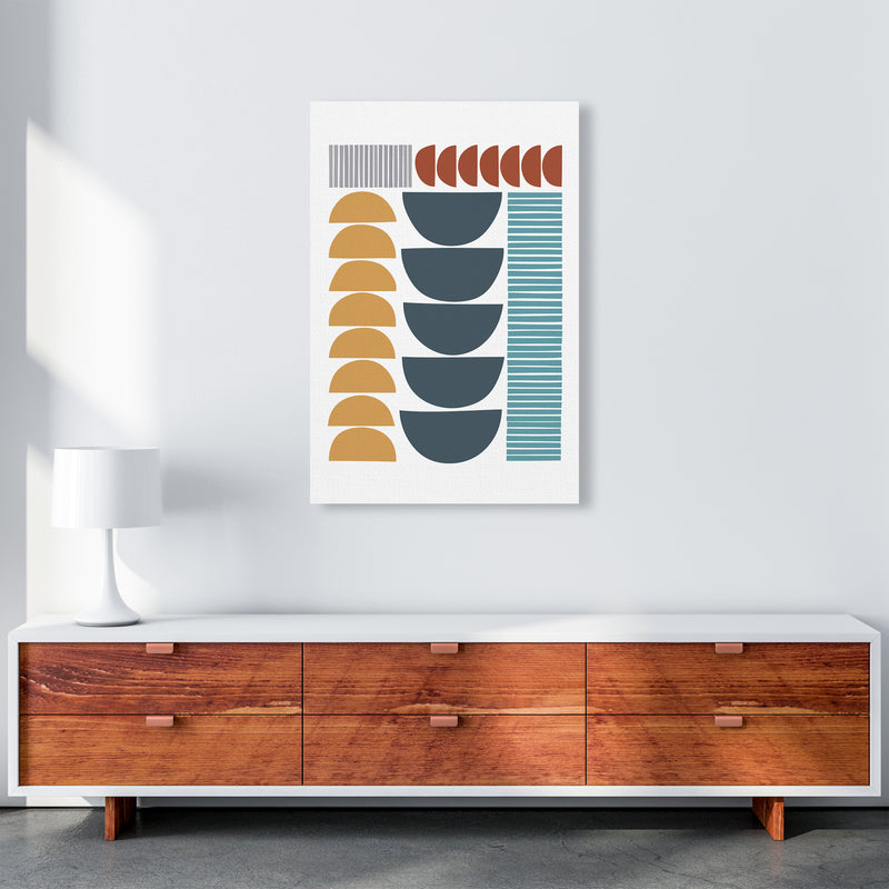 Mid Century Colorful Shapes Original A1 Canvas