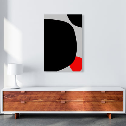 Abstract Black Shapes with Red Original A Art Print by Print Punk Studio A1 Canvas