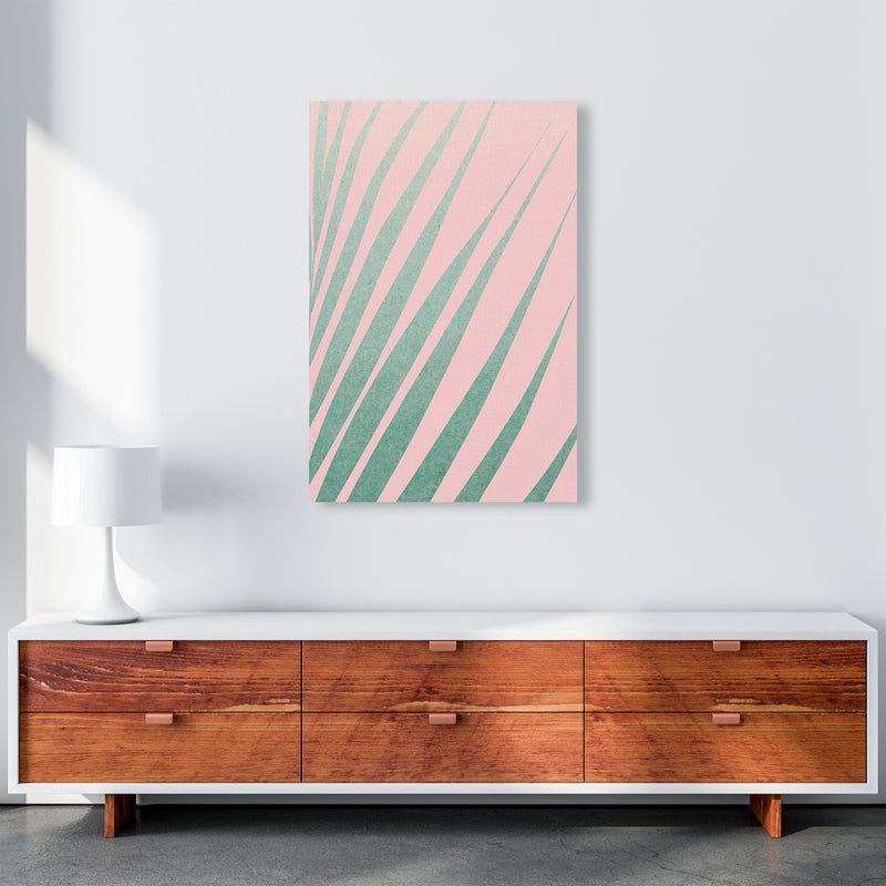 Green Leaves Pink Right Wall Original A1 Canvas