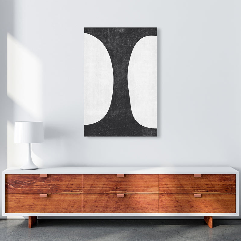 Mid Century Black and White Grunge Wall Art A A1 Canvas
